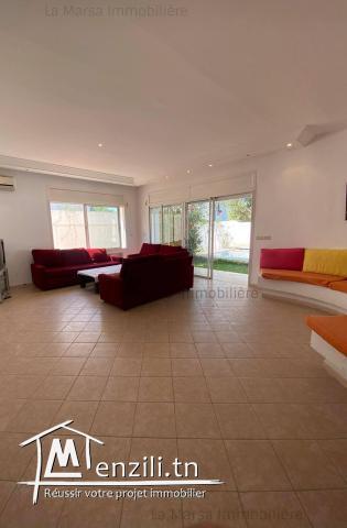 A Louer villa s5 avec piscine et jardin à Hammamet, coté Carthage Land