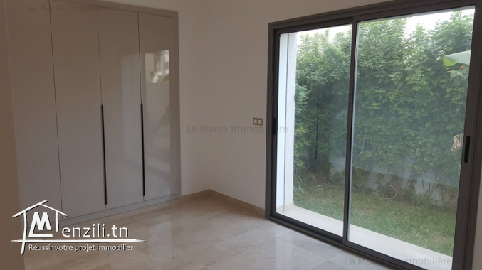 A Louer luxueux rdc s2 avec jardin sur la route du relais, La Marsa