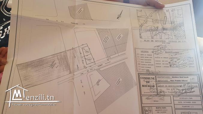 Terrain 3500m2  à bouhajr