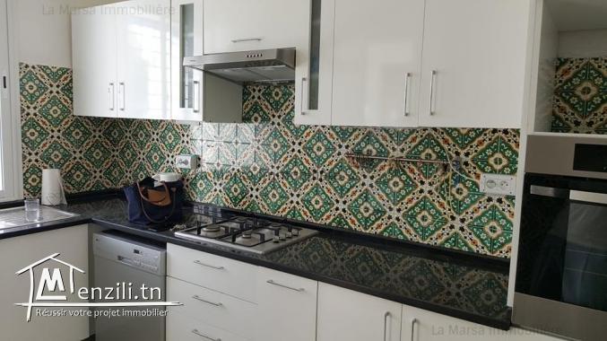 A Louer une maison s3 avec piscine et jardin à Sidi bou Saïd