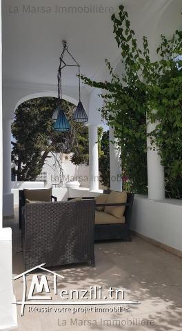 A Louer une maison s3 avec piscine et jardin à Sidi bou Saïd