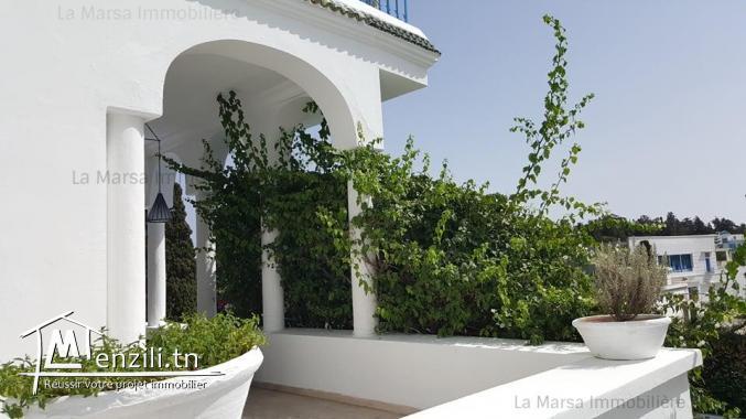 A Louer une maison s3 avec piscine et jardin à Sidi bou Saïd