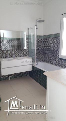 A Louer une maison s3 avec piscine et jardin à Sidi bou Saïd