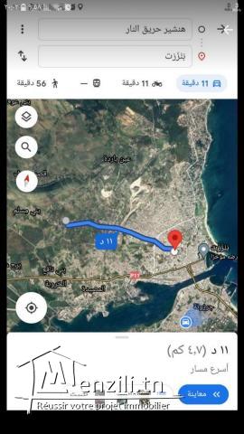 Terrain titre bleu à bizerte