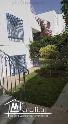 A Louer villa s6 avec jardin et piscine à Cité les Pins, La Marsa