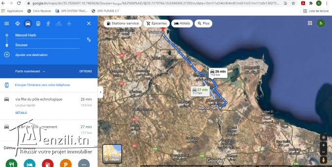 terrain a vendre a menzel harb