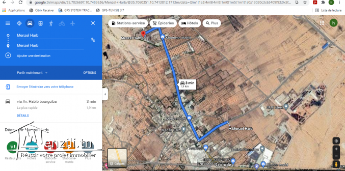 terrain a vendre a menzel harb