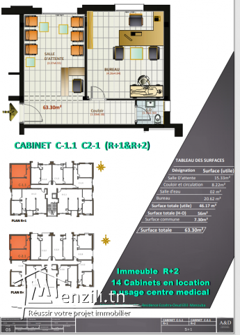 immeuble R+2 à louer