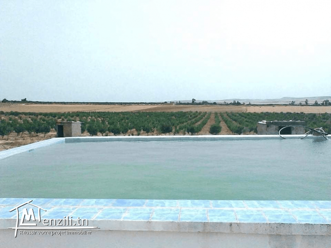 à la vente une très belle ferme  d une superficie de 6,5 hectars