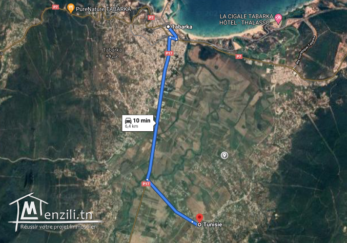 Vente Terrain de 300m2 à Tabarka