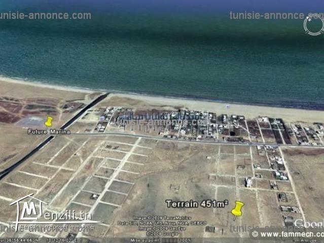 Terrain Constructible a Raoued plage