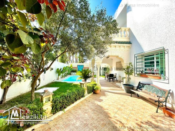 A Vendre belle villa s3 avec piscine et jardin à Ezzahra