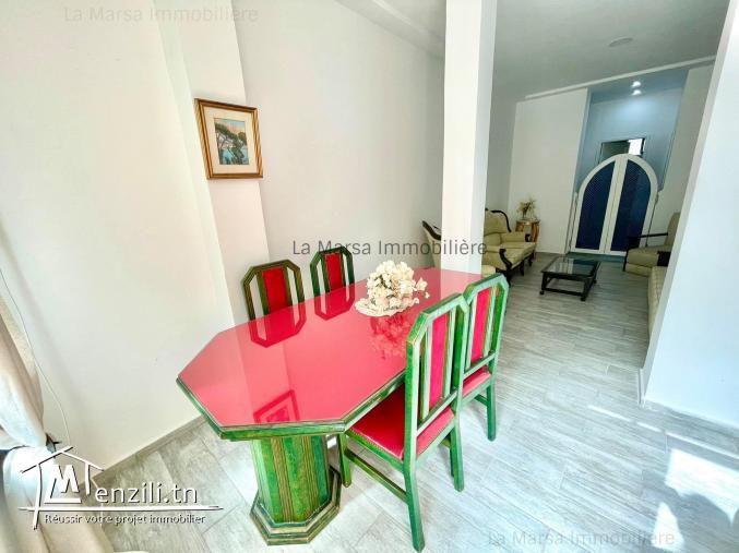 A Louer rdc s2 meublé à La Marsa