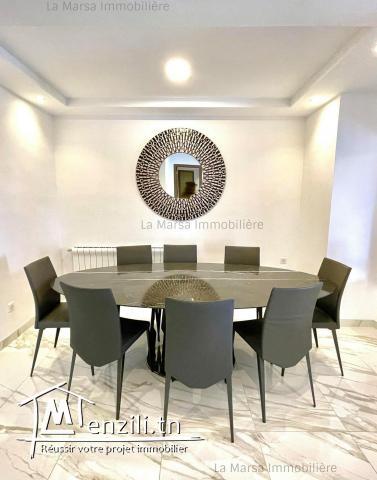 A Louer luxueux appartement s3 semi meublé à Marsa plage
