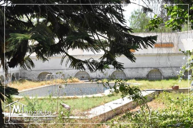 A vendre  un terrain avec une villa inachevé situé à Chotrana / 27 246 330