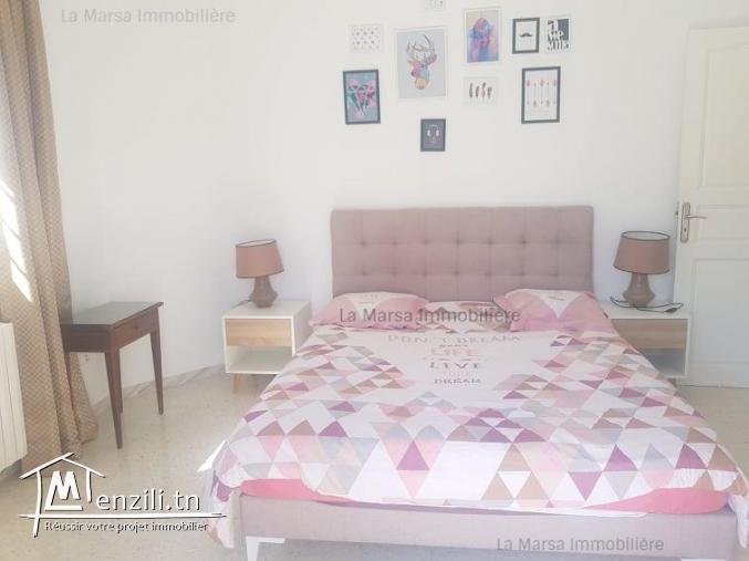 A Louer étage de villa s3 meublé au coeur de Marsa Ville