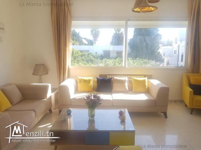 A Louer étage de villa s3 meublé au coeur de Marsa Ville