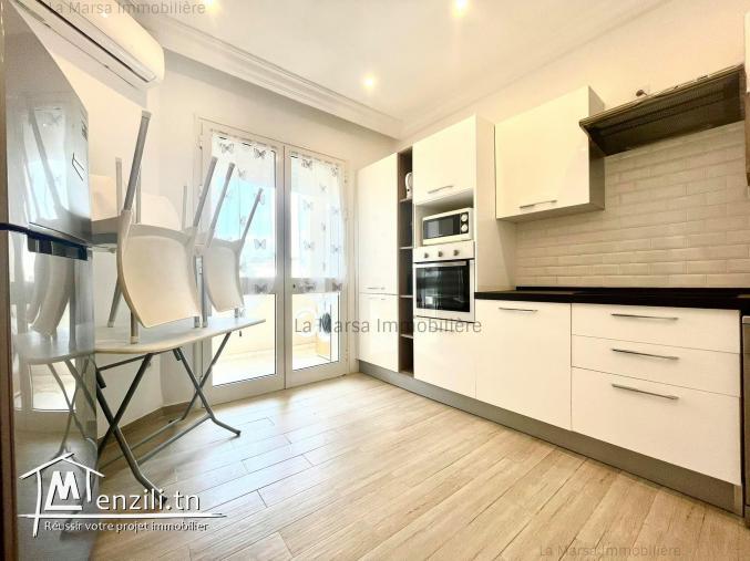A Louer appartement s3 meublé à 2min du Lycée Cailloux, La Marsa