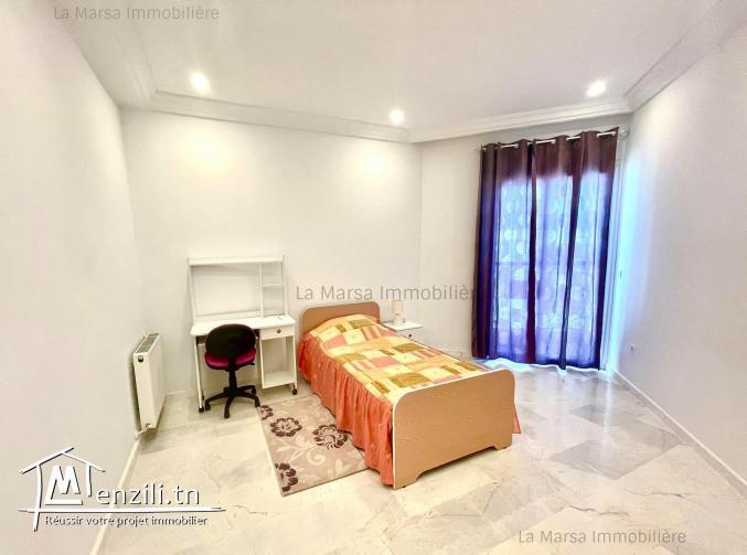 A Louer appartement s3 meublé à 2min du Lycée Cailloux, La Marsa