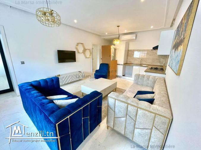 A Louer un luxueux appartement s2 meublé à La Marsa