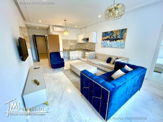 A Louer un luxueux appartement s2 meublé à La Marsa