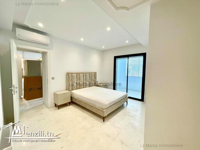 A Louer un luxueux appartement s2 meublé à La Marsa