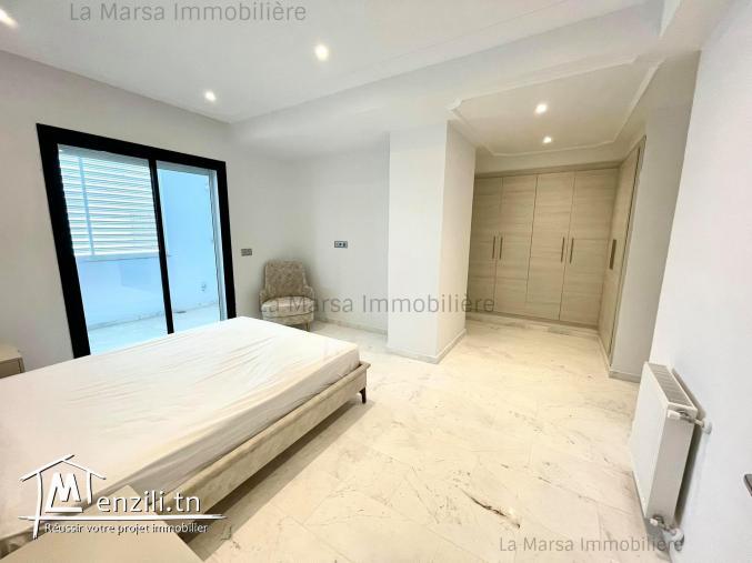 A Louer un luxueux appartement s2 meublé à La Marsa