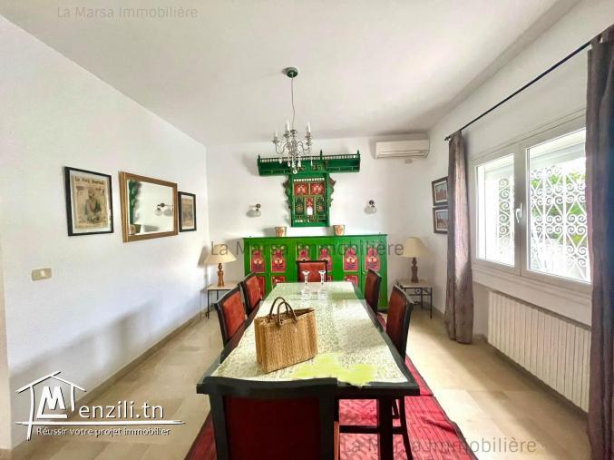 A Louer villa s4 meublée avec jardin à La Marsa