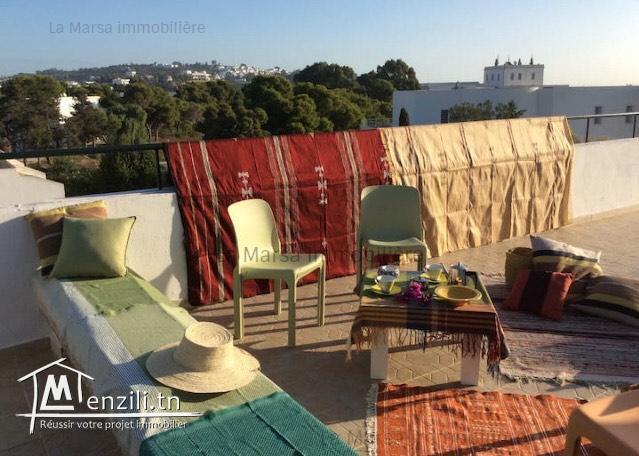 A Louer appartement s1 meublé vue mer à Carthage