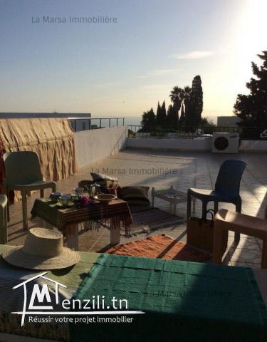 A Louer appartement s1 meublé vue mer à Carthage