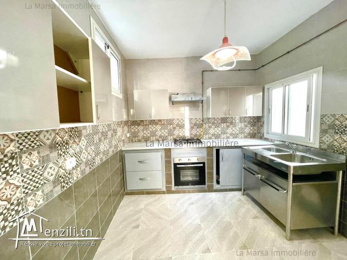 A Louer appartement s3 avec jardin à La Marsa
