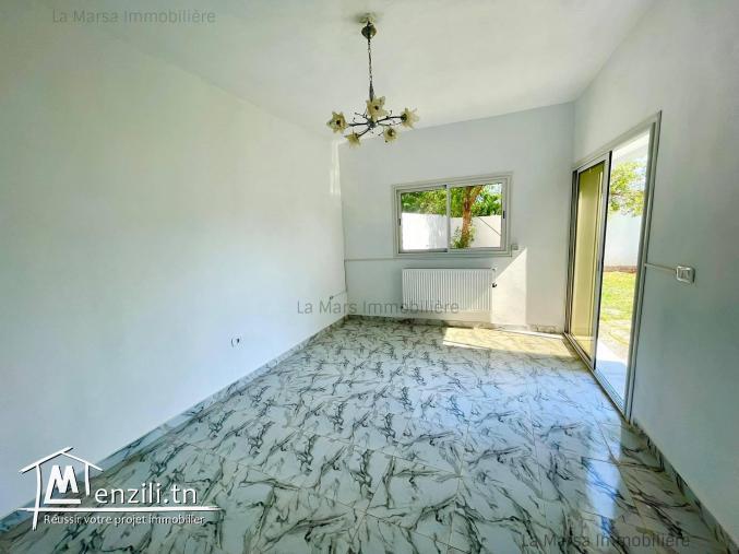 A Louer appartement s3 avec jardin à La Marsa