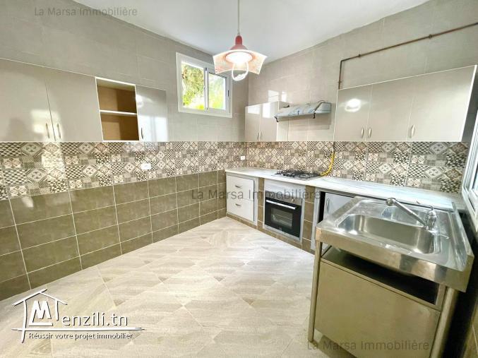 A Louer appartement s3 avec jardin à La Marsa