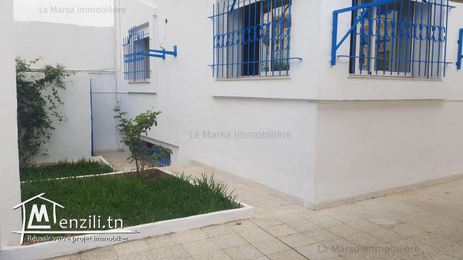 A Louer un rdc s3 avec jardin à Sidi Daoued