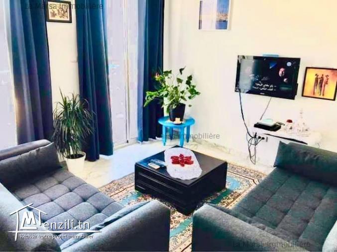 A Louer appartement s1 meublé vue mer à Gammarth