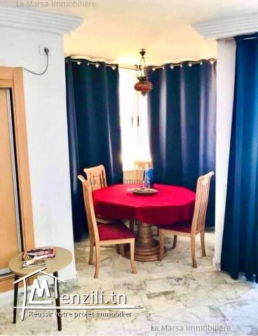 A Louer appartement s1 meublé vue mer à Gammarth