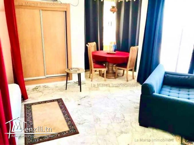 A Louer appartement s1 meublé vue mer à Gammarth