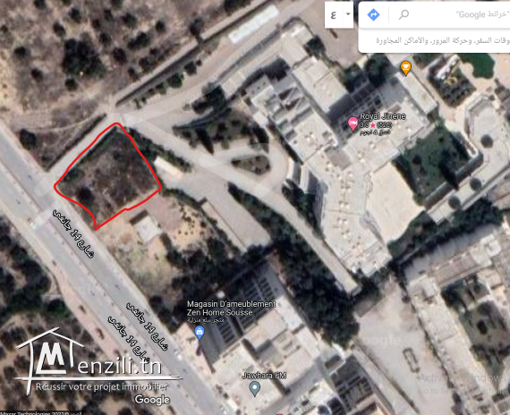 Terrain avec TF sousse route touristique