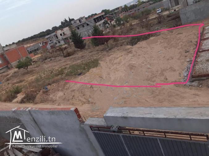 قطعة ارض للبيع  500 متر وادي الليل شباو ولاية منوبة