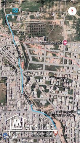 قطعة ارض للبيع  500 متر وادي الليل شباو ولاية منوبة