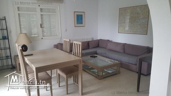A Louer villa s2 meublée à Carthage