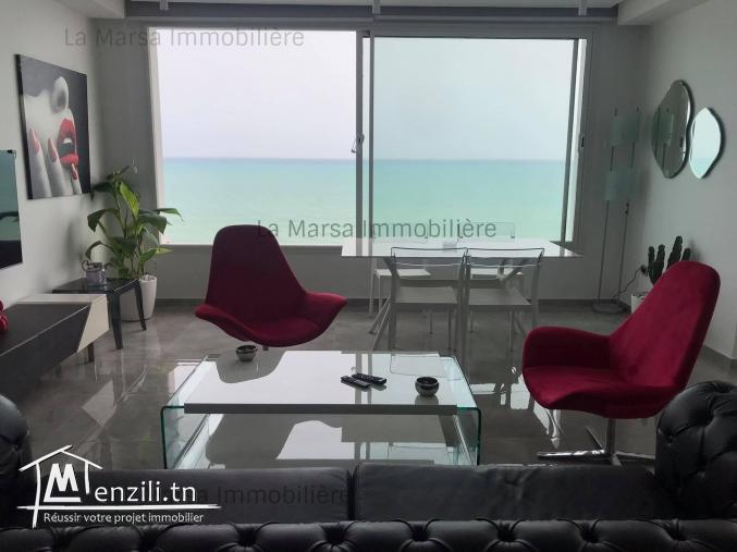 A Louer appartement s2 meublé vue mer à Gammarth