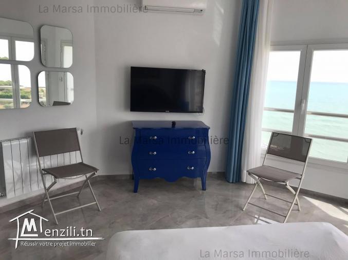 A Louer appartement s2 meublé vue mer à Gammarth