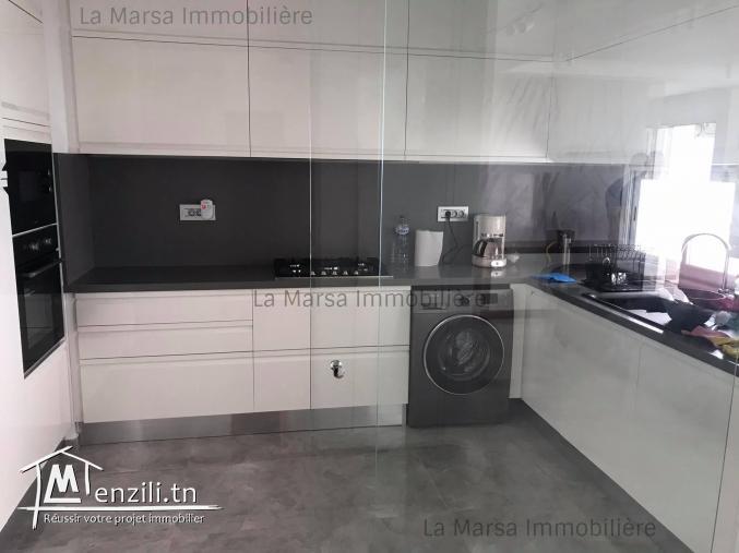 A Louer appartement s2 meublé vue mer à Gammarth