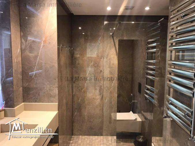 A Louer appartement s2 meublé vue mer à Gammarth