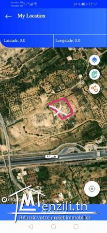 vente terrain  de 785 m2 A  KALAA SGHIRA - sousse