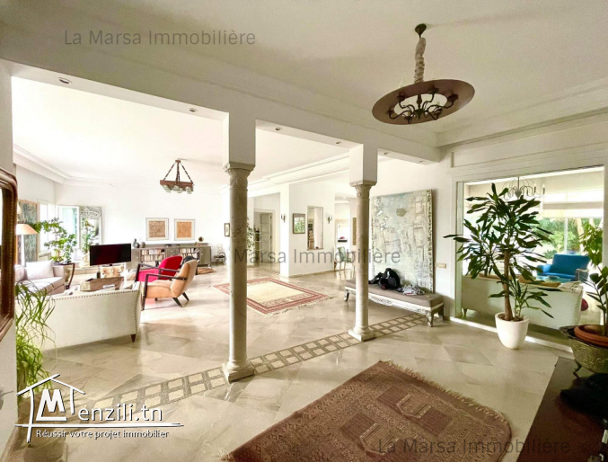 A Louer luxueuse villa s3 avec piscine et jardin à Carthage