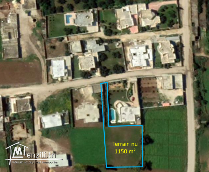 Terrain nu pour habitation 1150m² à Borj Touil Ariana