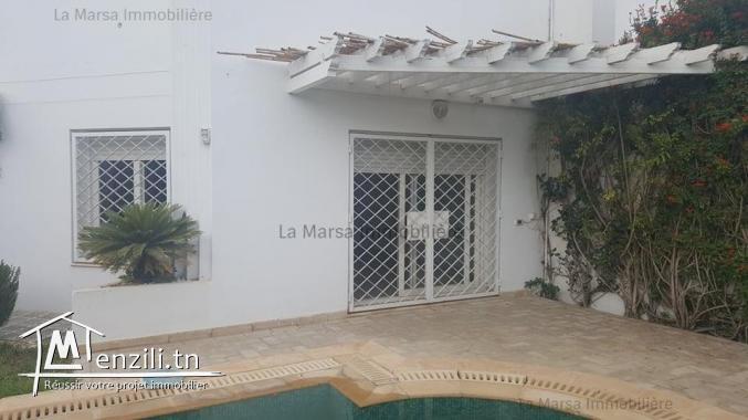 A Louer villa s5 avec piscine et jardin à Marsa Nassim
