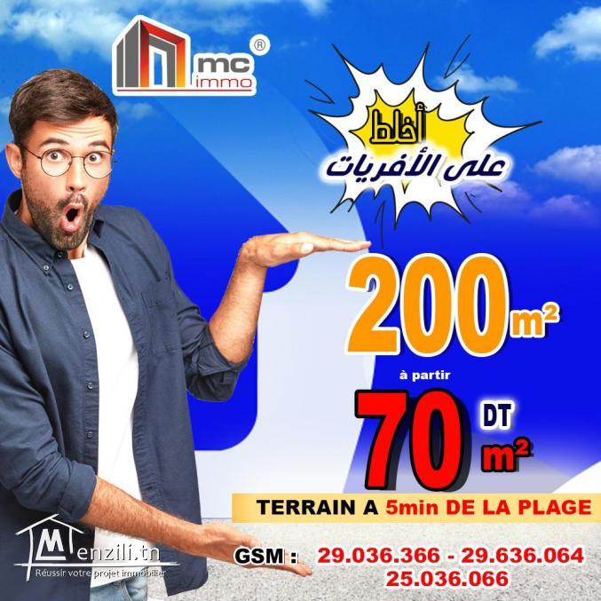 قطع أرض مقسمة قريبة  5 دق على  بحر حمام الغزاز 29.036.366